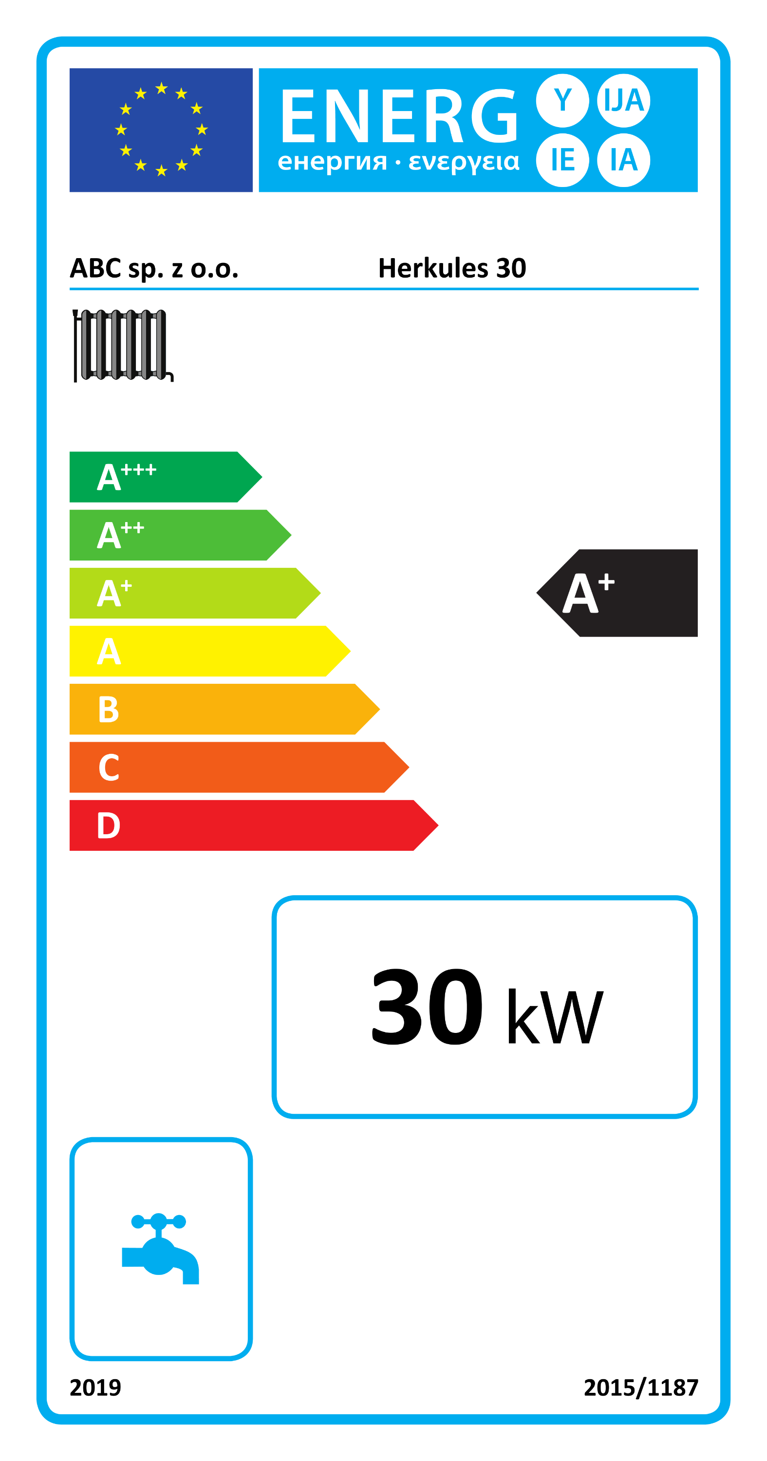 Klasa A+ Kotła HERKULES 30kW