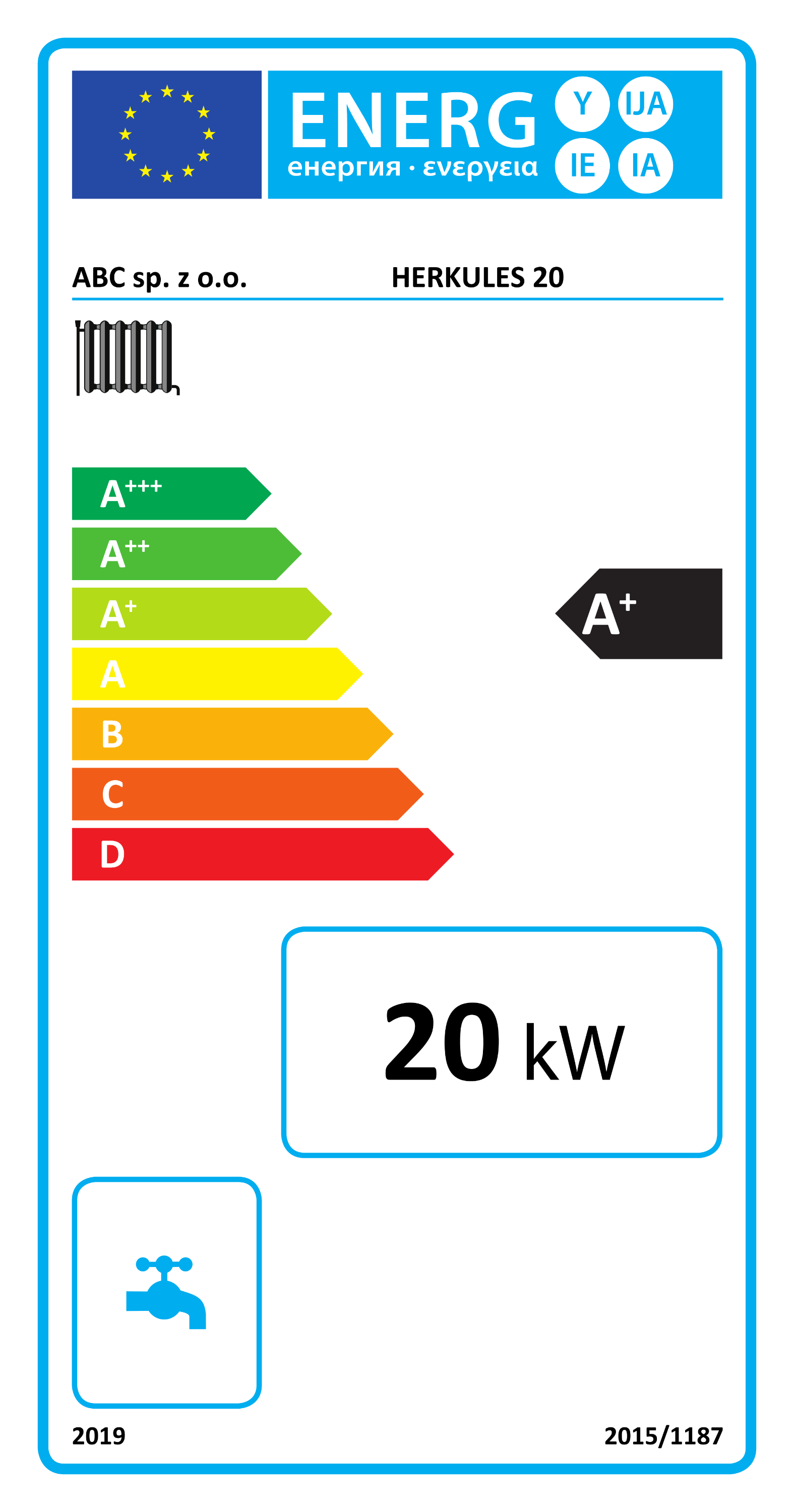 Klasa A+ Kotła HERKULES 20kW