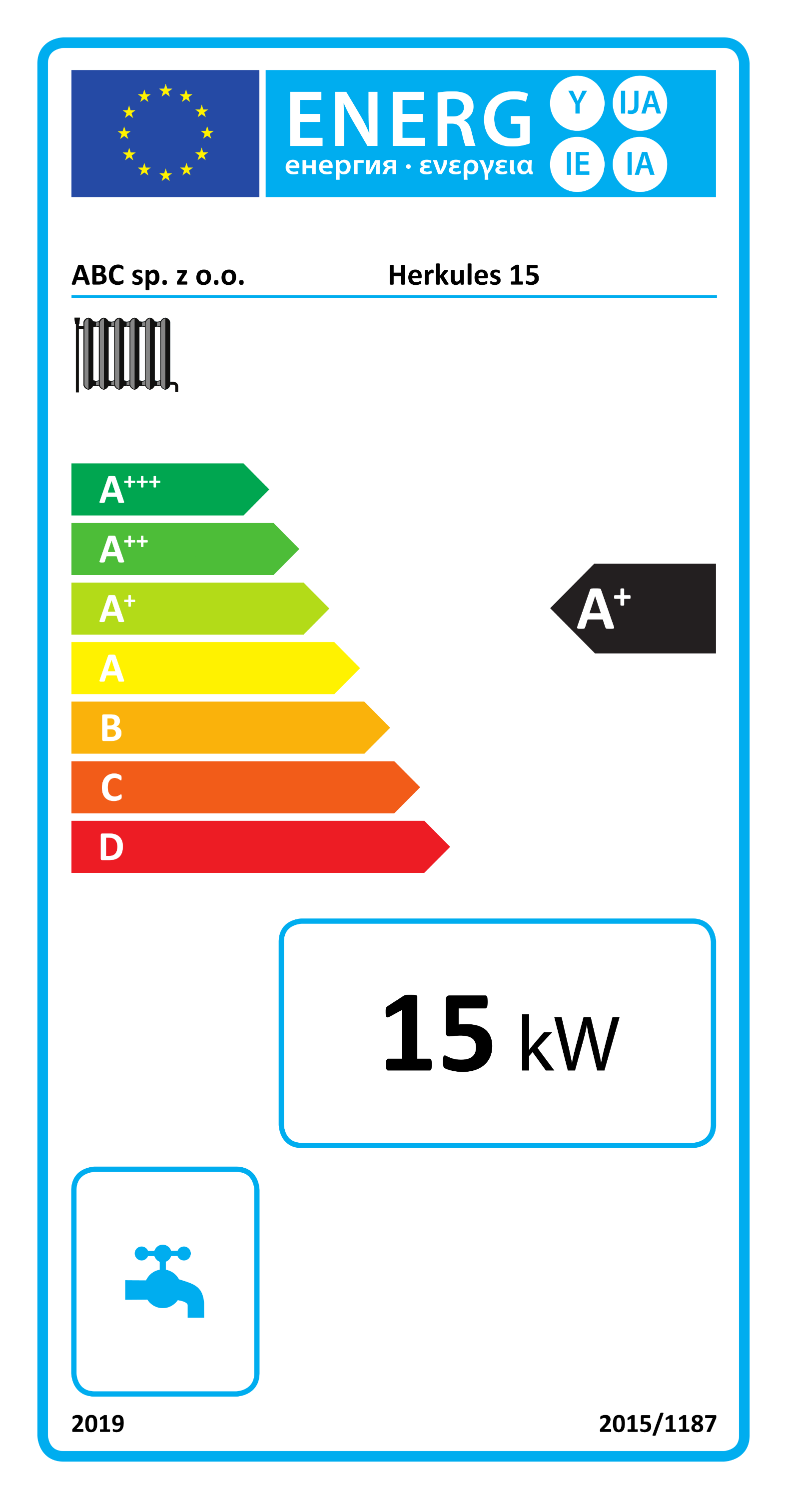 Klasa A+ Kotła HERKULES 15kW