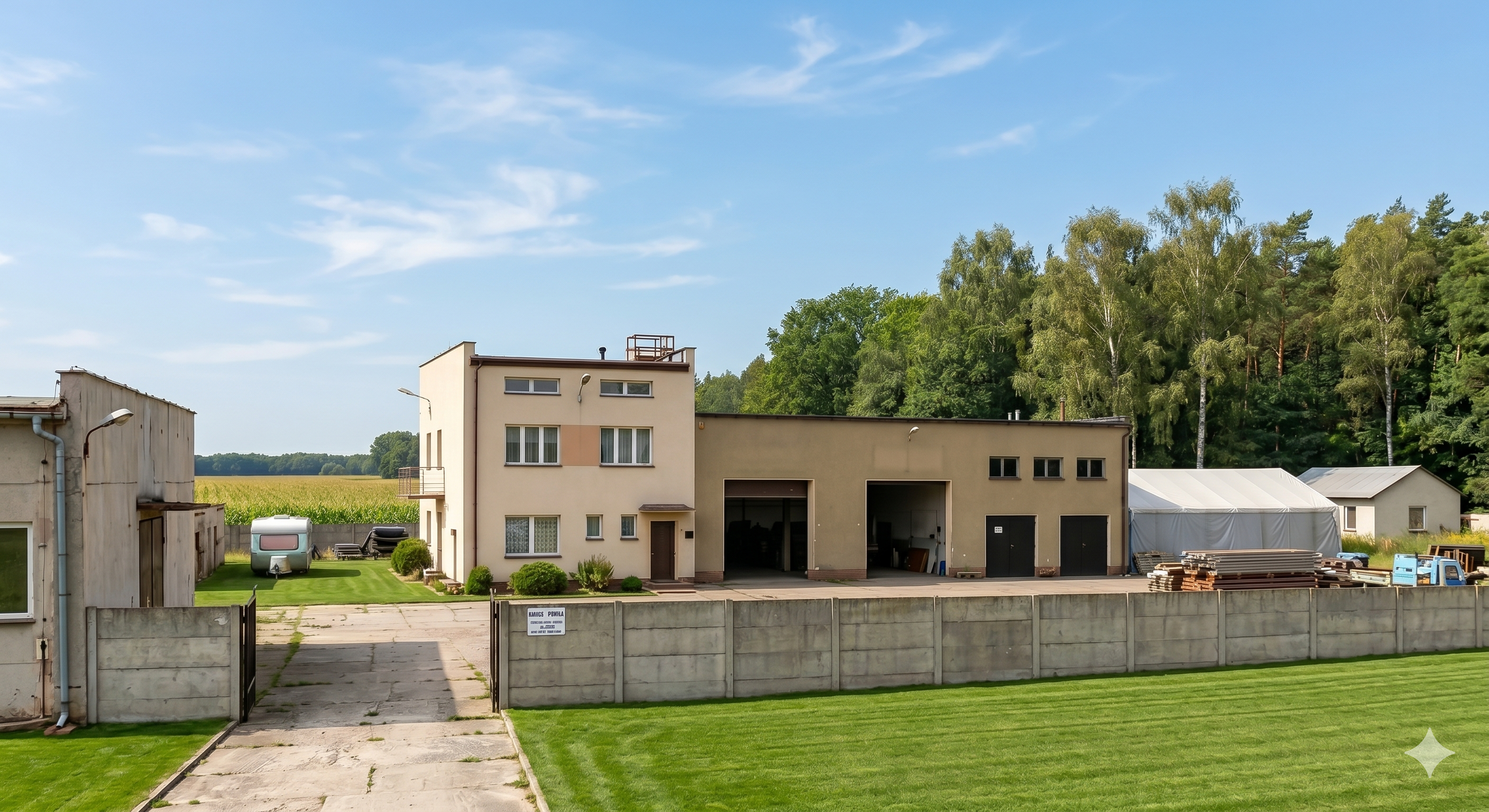 Większy budynek - realizacja kotłowni HERKULES w lokalizacji Łąka